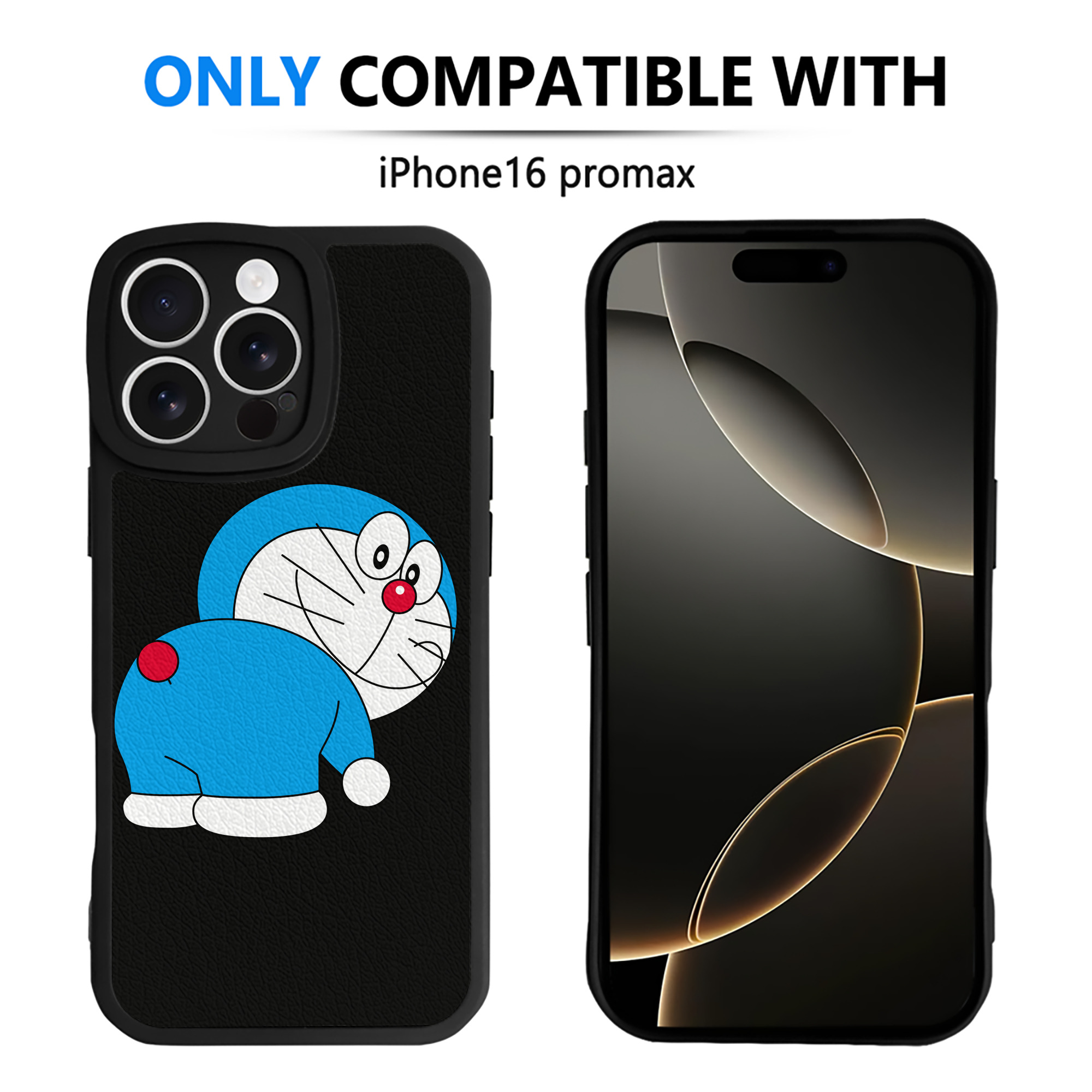 （画像用） ドラえもん Doraemon 【iPhone 16シリーズ対応】シリコンスマホケース（レザー調） 材質：シリコン